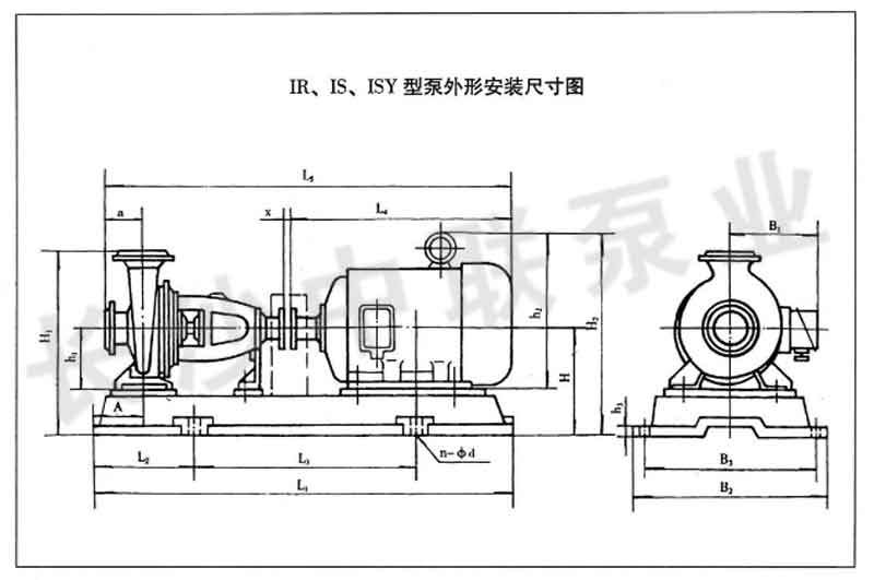 IS、IR、IY、ISR型单级单吸离心泵