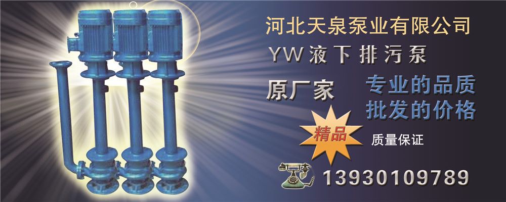 液下排污泵YW350-1500-15-90耐酸耐腐液下泵*长